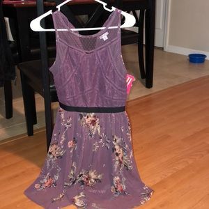 NWT! Xhilaration purple floral dress, Size Small